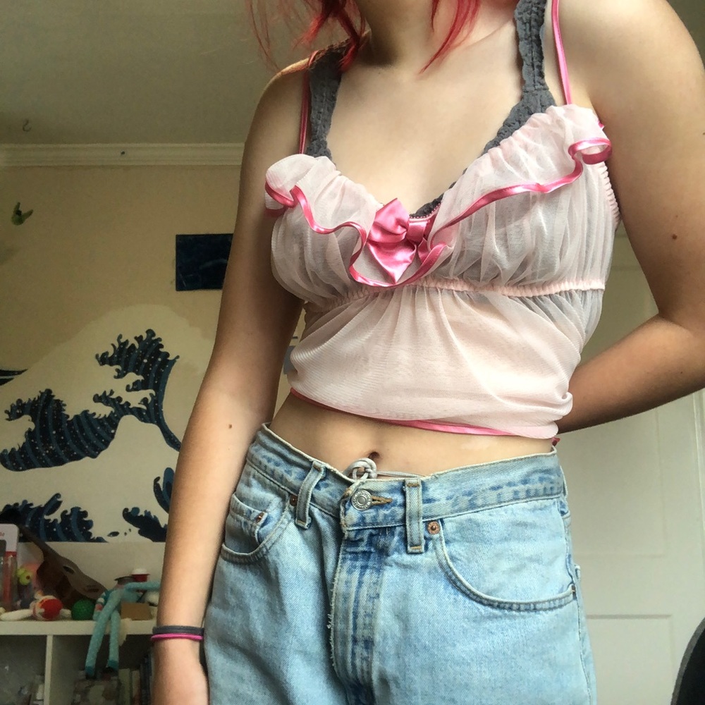 Pink lingerie dress